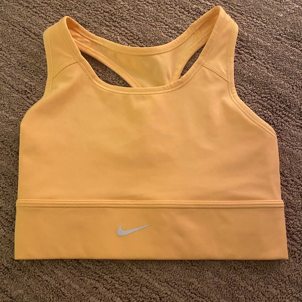Nike Women’s Yellow Sports Bra Top, Size Small